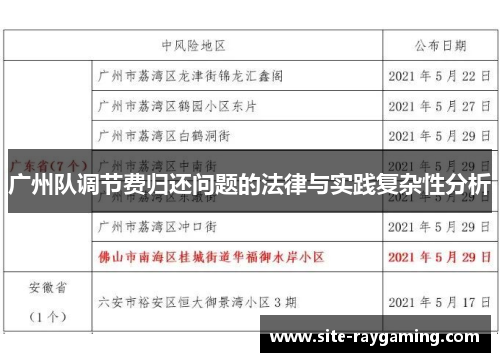 广州队调节费归还问题的法律与实践复杂性分析